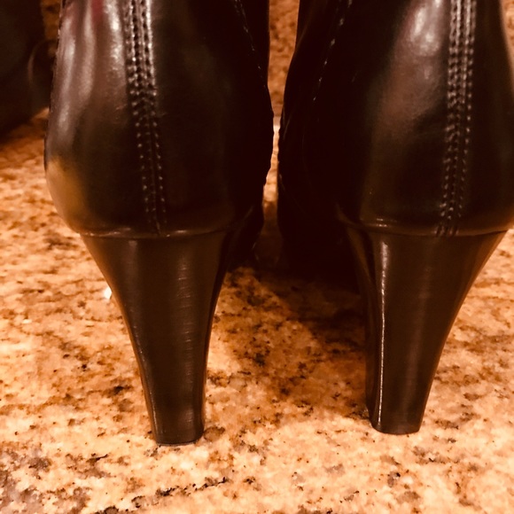 NWOT Franco Sarto Black tall leather  Boots - Picture 4 of 8